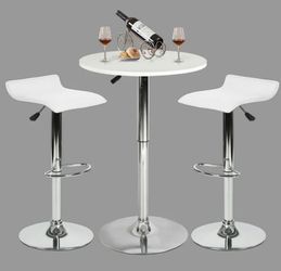 White Round dinning Table Set