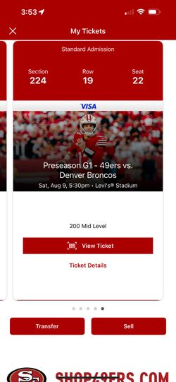 49ers Season Tickets For Sale