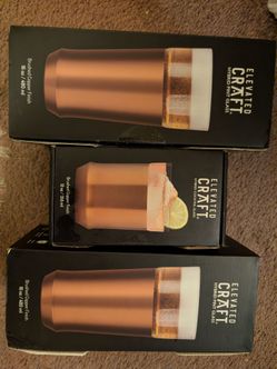 New - Lot of 3x Elevated Craft Hybrid Pint Glass 16 oz & 12 oz cups