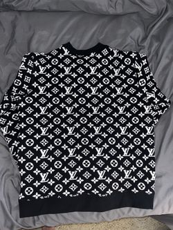 SOLD) LOUIS VUITTON FULL MONOGRAM JACQUARD CREWNECK Size XL