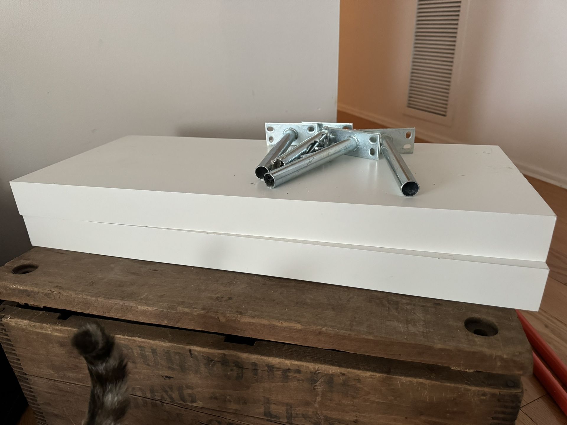FREE - Floating White Bookshelves