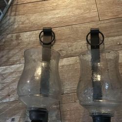 Large Farmhouse Wall Candle Holders 