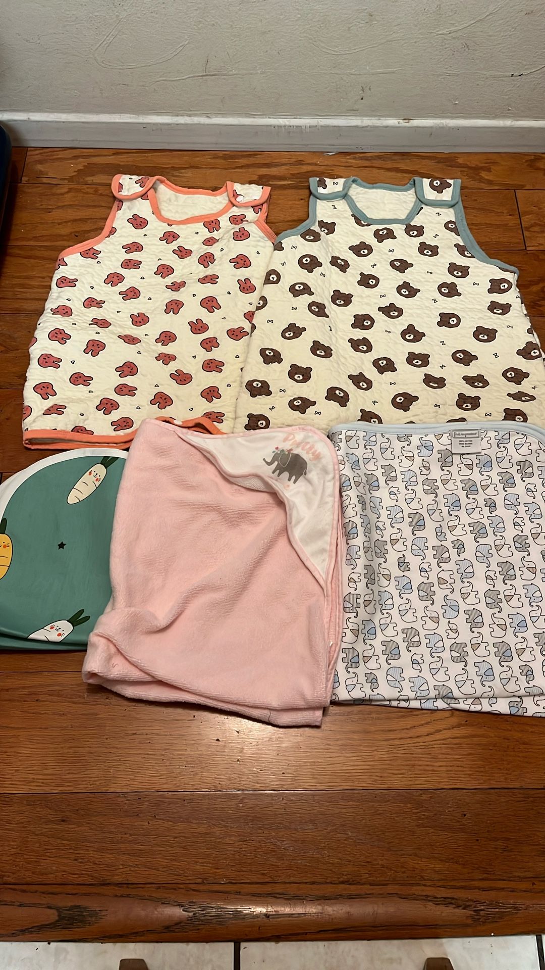 Baby 12-24months Sleep Sacks Bath Towel With Hoodie Blanket Changing Pad