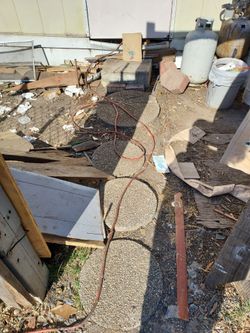 Concrete and small rock pavers