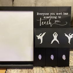 NEW! Karate Sports Hobby wall decor storage kids inspirational toys white board