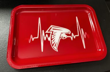 Custom  Made Falcons  Rolling Tray 