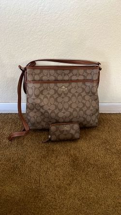 Brown Coach Purse With Small Wallet