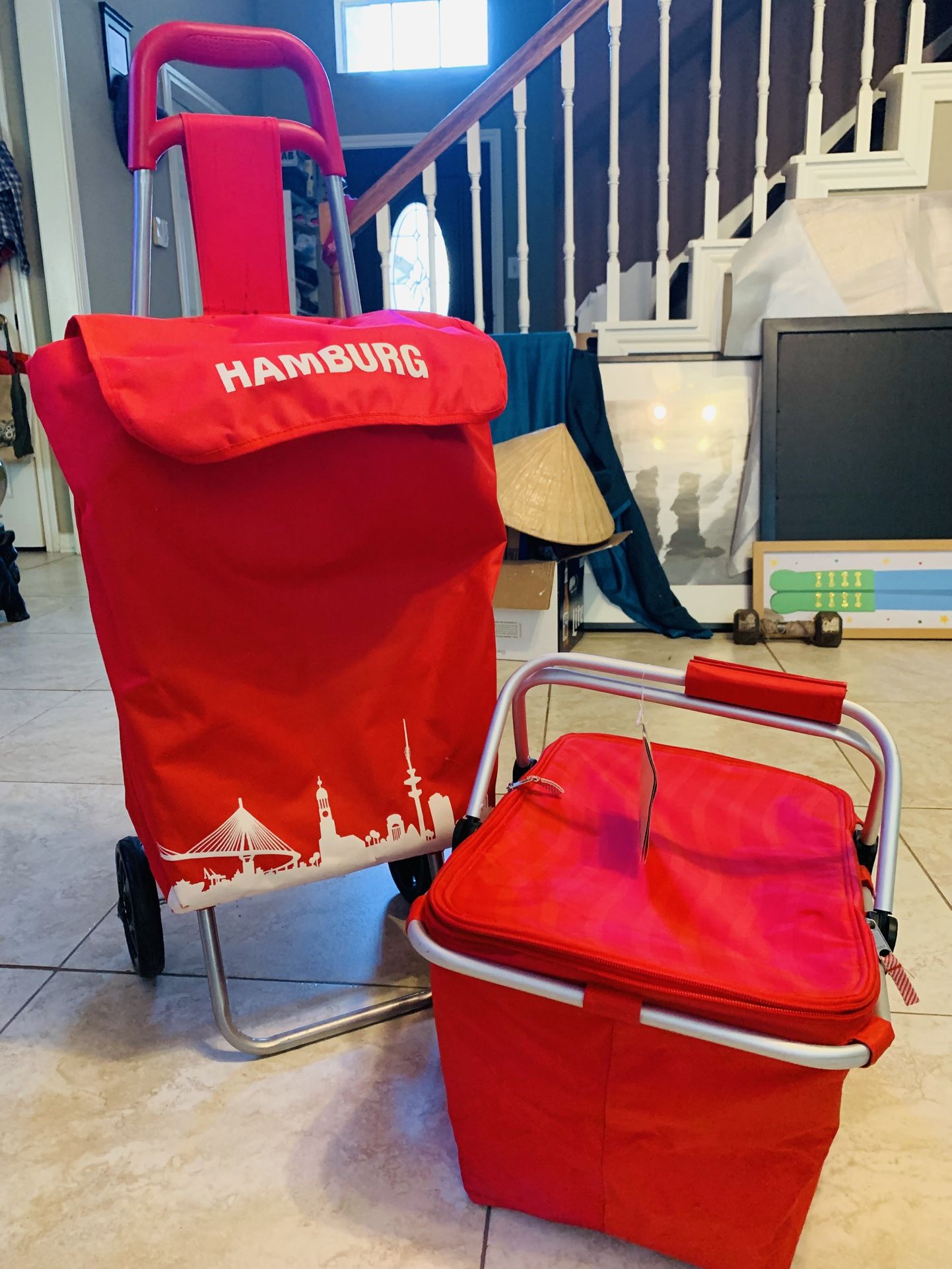 Hamburg Shopping Trolley And Basket Set