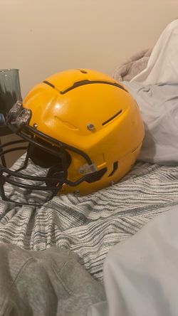 yellow F7 football helmet