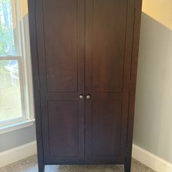 Espresso Solid Wood Armoire 