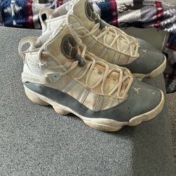 Best Offer Jordan 6 Rings Mens Shoes Size 10 Color: White/Cool Grey/White-White