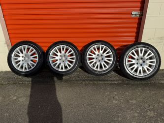 AUDI WHEELS WITH SNOW TIRES 