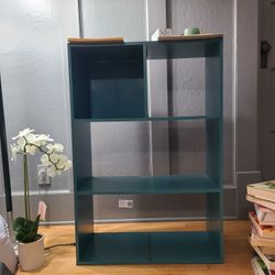 Teal Bookshelf Or Cube Organizer 