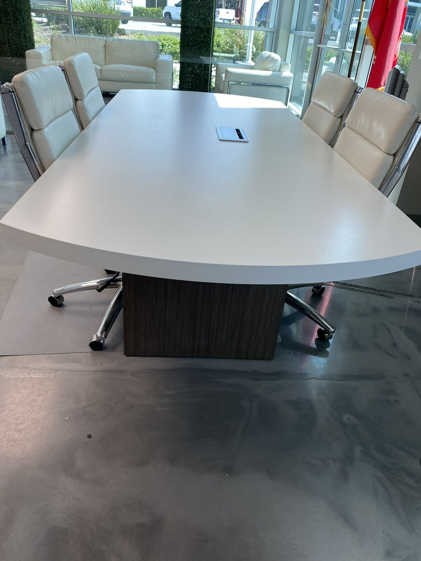 White Conference Table 
