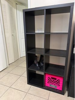 Black Cube Storage Shelf / Bookshelf Organizer (8-Cube)