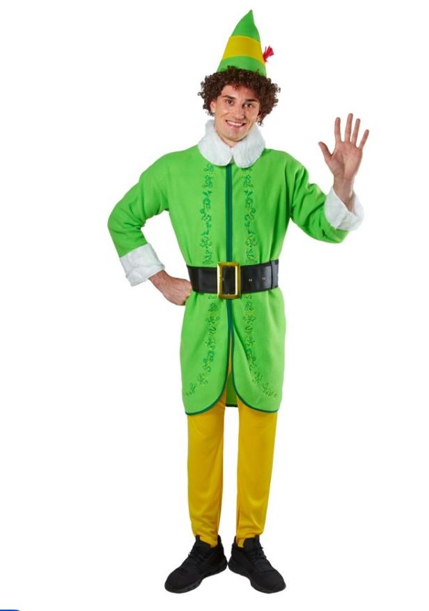 Elf: Buddy The Elf Costume for Adults by Rubies, Men's medium Comes with wig belt and costume