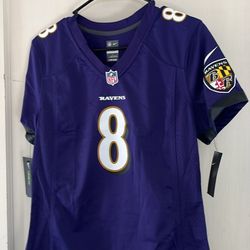 Official Ravens NFL Jersey #8 Jackson - Women’s Size Medium 