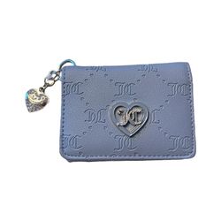 Juicy Couture Women's Slate Blue Wallet with Heart Charm