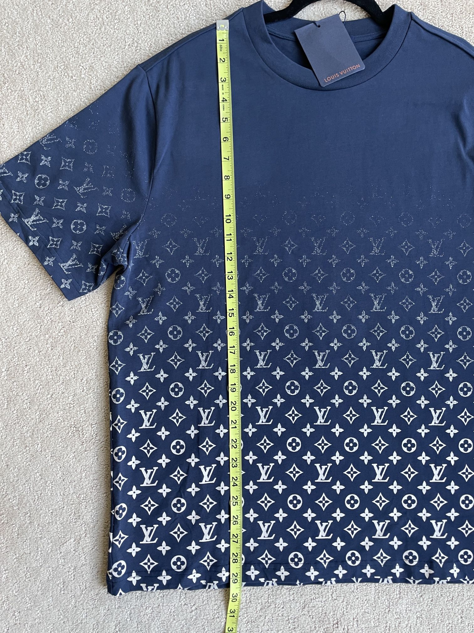 New Louis Vuitton Virgil Abloh Gradient Monogram Motif Shirt for