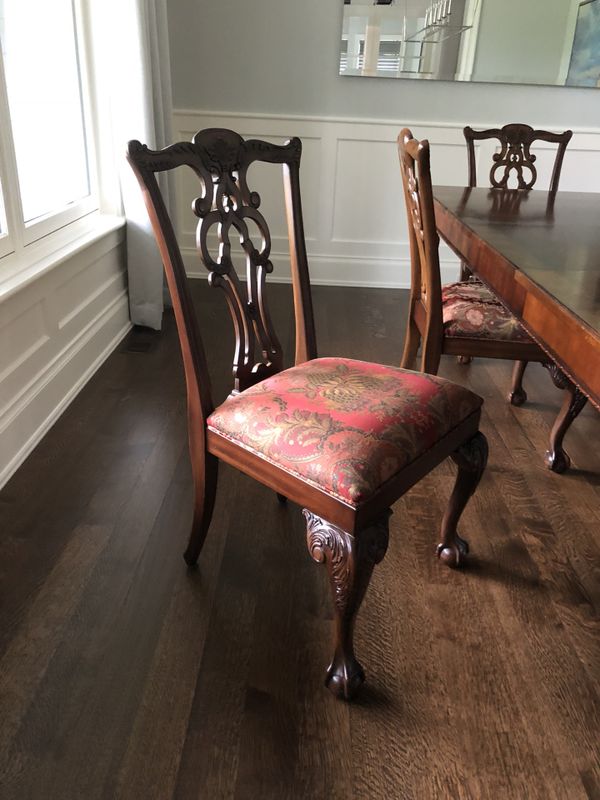 Set Of 4 Ethan Allen Townhouse Carved Queen Anne Side Chairs For 525