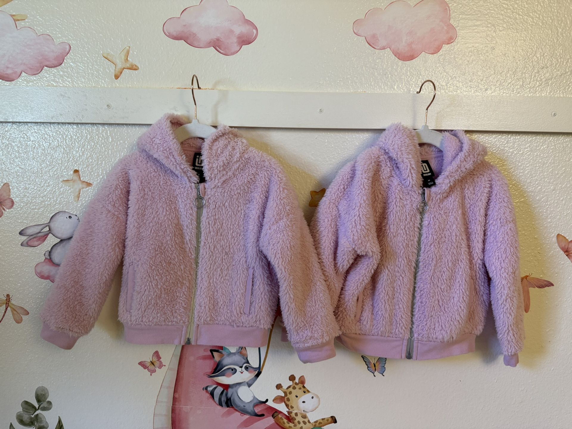 Toddler Girl Faux Fur Jacket Ideology Brand Pink Color