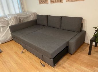 Free delivery - like new - IKEA FRIHETEN Sleeper sectional w/storage Gray