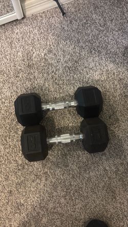 20 pound Tru Grip dumbells