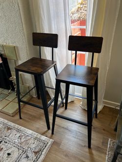 Set of 2 Modern Counter Height Bar Stools