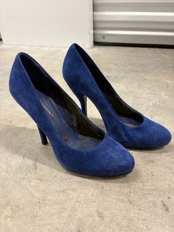 BCBGeneration Navy Suede High Heel Pumps Size 8