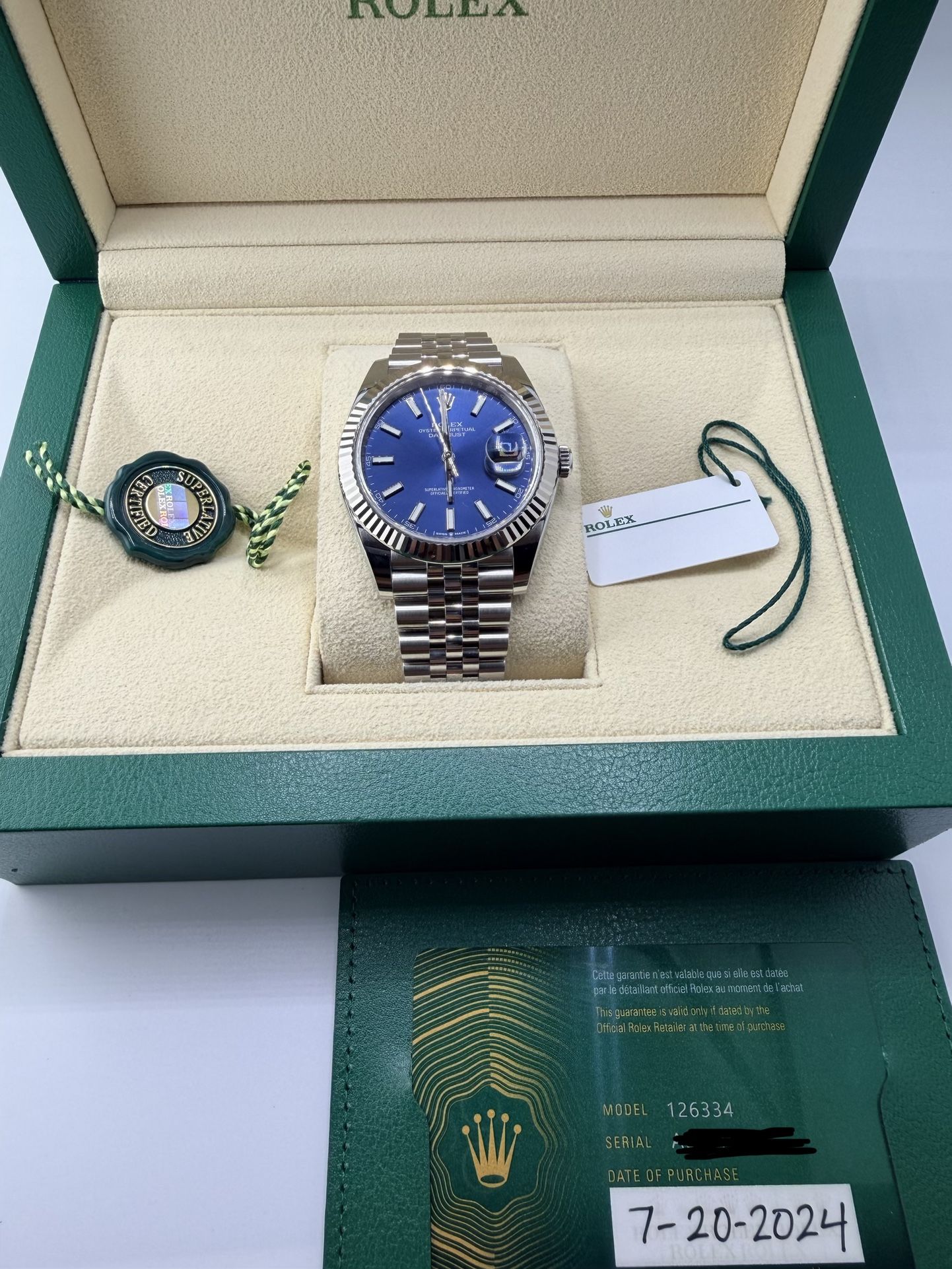 Rolex Datejust Jubilee Blue 126334