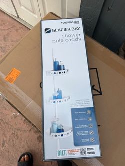 Glacier Bay Shower Pole Caddy White