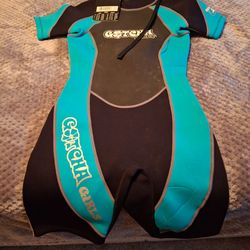 Gotcha Girls Shorty Wetsuit Size 5/6 Black Teal - Never Worn, Tags Attached!