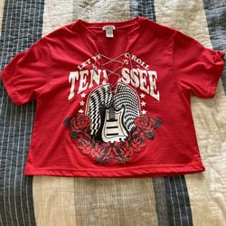 Red Tennessee Graphic T-Shirt