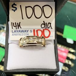 14k White Gold Diamond Ring