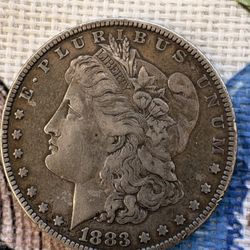 1883 Morgan Silver Dollar Coin 