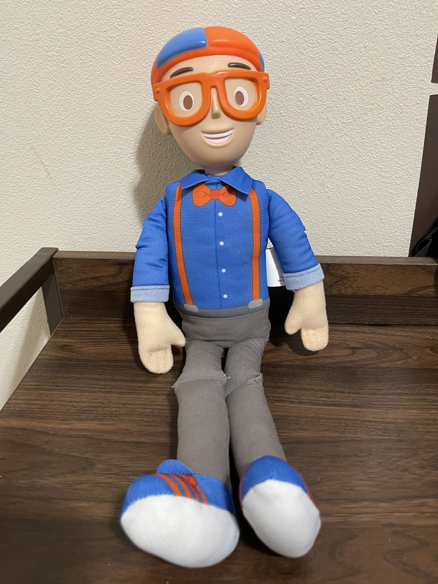 Blippi Bendable Plush Doll, 16inch Tall