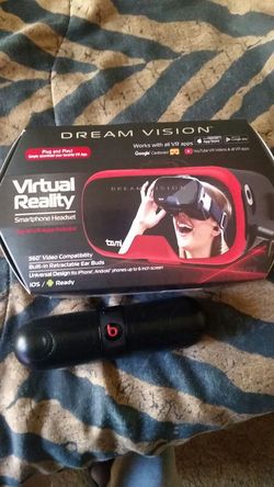 Dream vision vertical reality headset dre beats Bluetooth pill speaker
