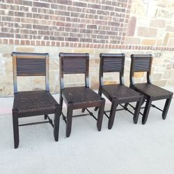 Ligna Furniture  Italian wood and straw vintage Chairs