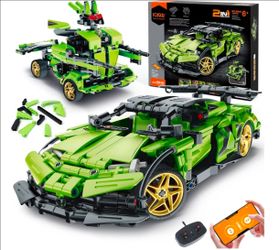 STEM Building Blocks Kit for Kids - 2 in 1 Remote Control Race Car and Robot Toy, Great Gift for Boys, Teens Age 6 7 8-12+ Year Old Who Love Engineeri