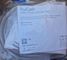 Pack of 6 New HRNB2000 TruCath 2,000 ml Night Drainage Bag