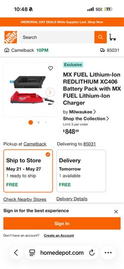 Milwaukee battery and charger