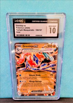Greninja ex Holo CGC 10 graded slab Gem Mint Pokemon Card