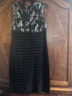 Black Sequin Bodice Cocktail Dress