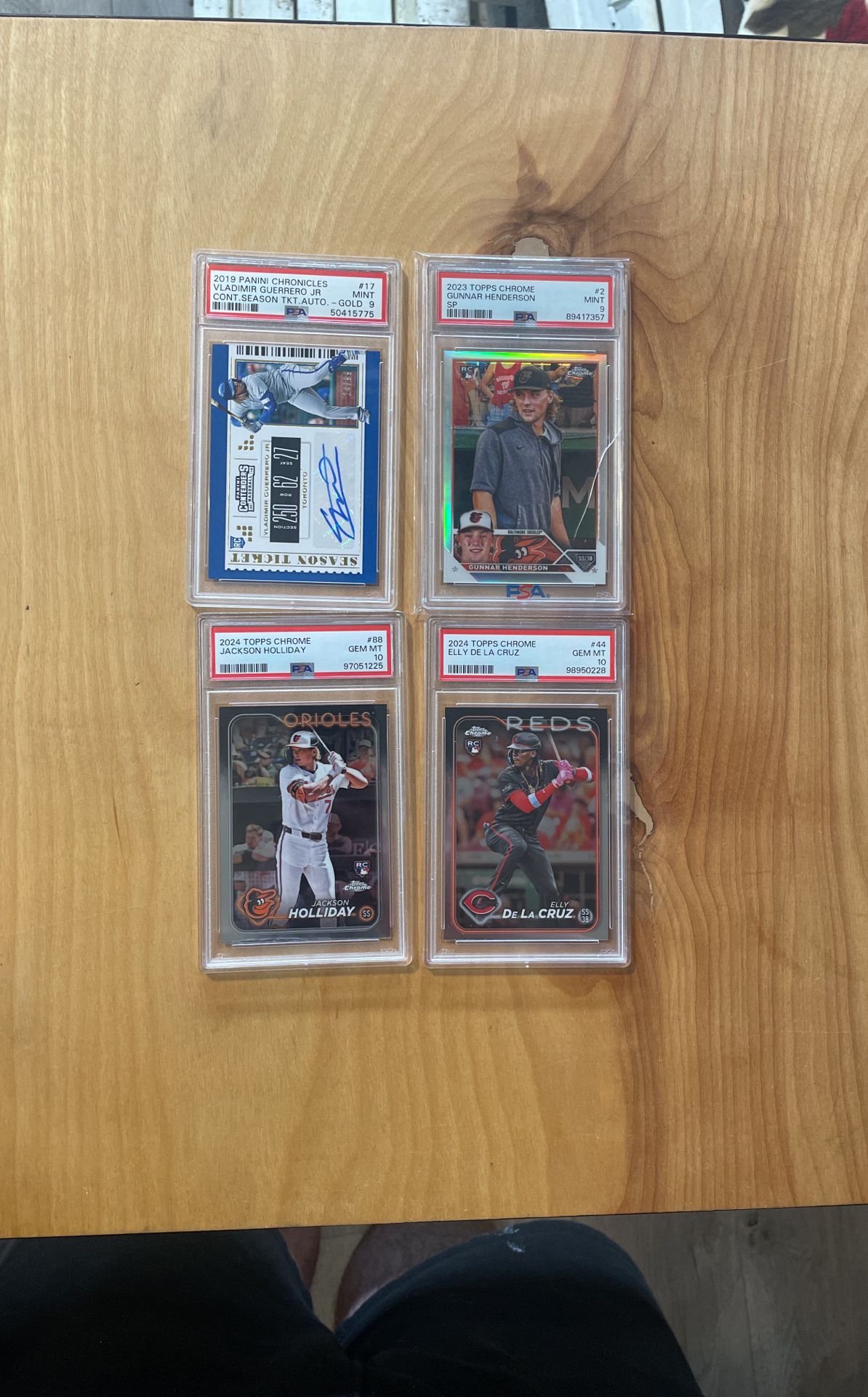 PSA Graded Rookie Lot GUERRERO HOLLIDAY de la CRUZ GUNNAR