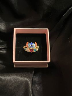 Stitch ring gold plated