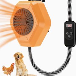 800W Dog House Heater, Wall Mount, 10ft Anti Bite Cord, Waterproof Control