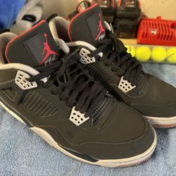 Nike Air Jordan 4 golf shoes black/red Bred