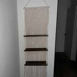 Boho hanging wall shelf 