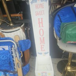 Price Is Firm.. Very Cute Homemade Home Sweet Home Planter Box Welcome Sign