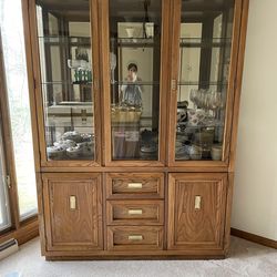 Beautiful solid wood china cabinet